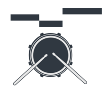 Icon: Snare and MIDI notes